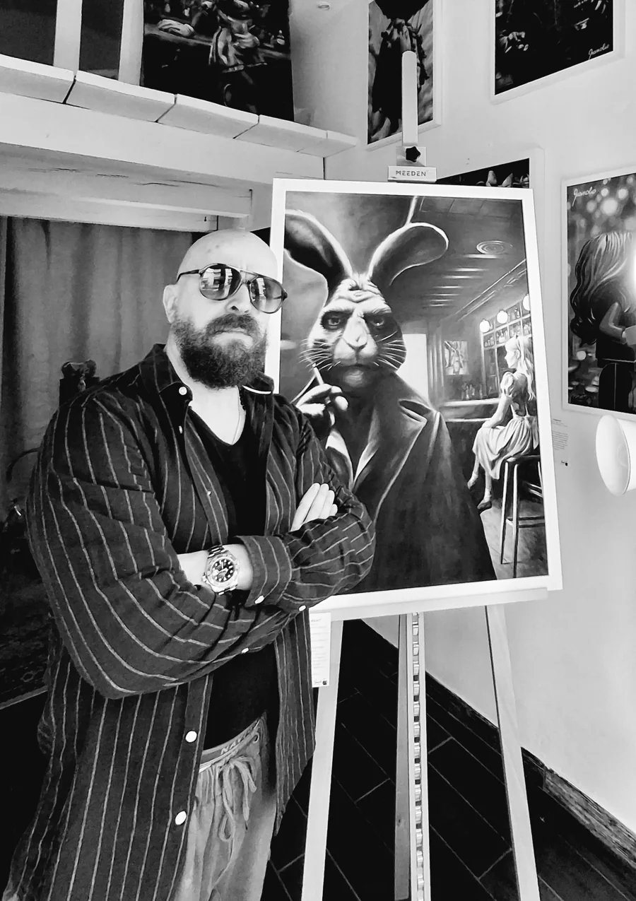Gianolio con Chi c***o è Alice?! nella Galleria GianolioArte a Torino